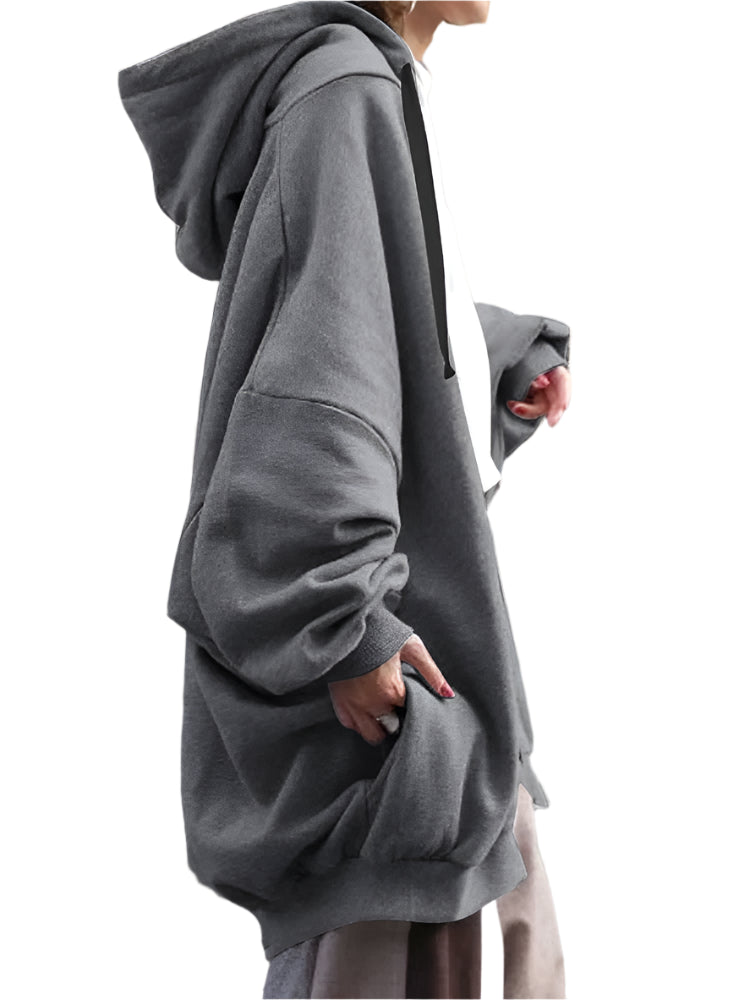 OOO™ Oversized Zipper Fleece Hoodie